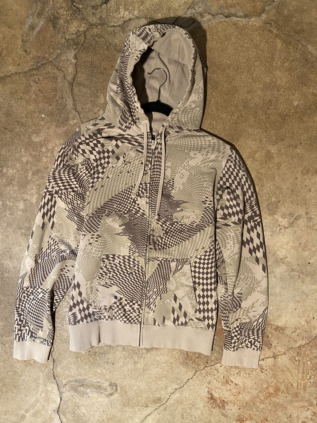 Oakley × Vintage 2007 Oakley Geometric Pattern Zip Up Hoodie Size US L / EU 52-54 / 3 - 1 Thumbnail