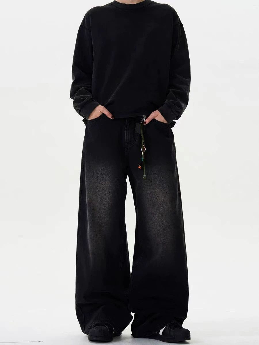 Jean Retro men's loose straight casual bootcut wide-leg jeans Size US 32 / EU 48 - 2 Thumbnail