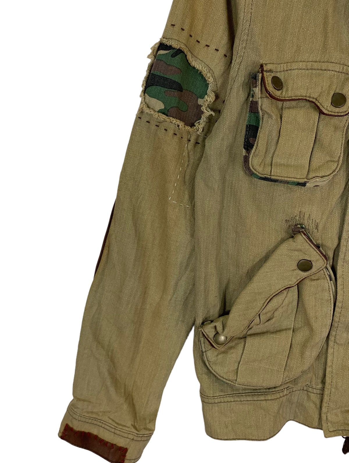 Japanese Brand × Vintage VINTAGE B.A.P MILITARY STYLE PATCH WORK HOODIE DENIM JACKET Size US M / EU 48-50 / 2 - 7 Thumbnail
