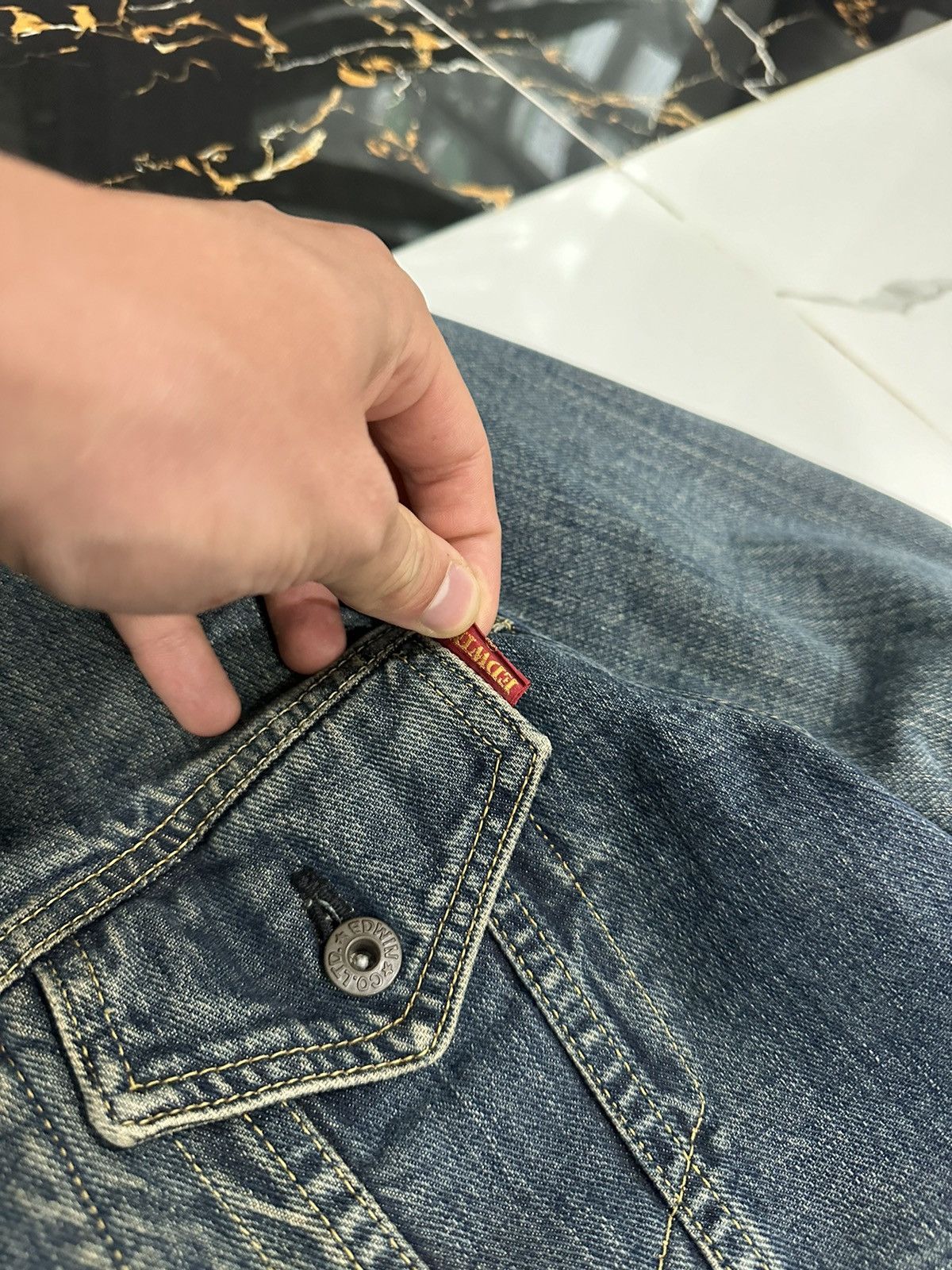 Edwin × Vintage EDWIN VINTAGE ARCHIVAL DENIM STREETWEAR JACKET Size US M / EU 48-50 / 2 - 7 Thumbnail