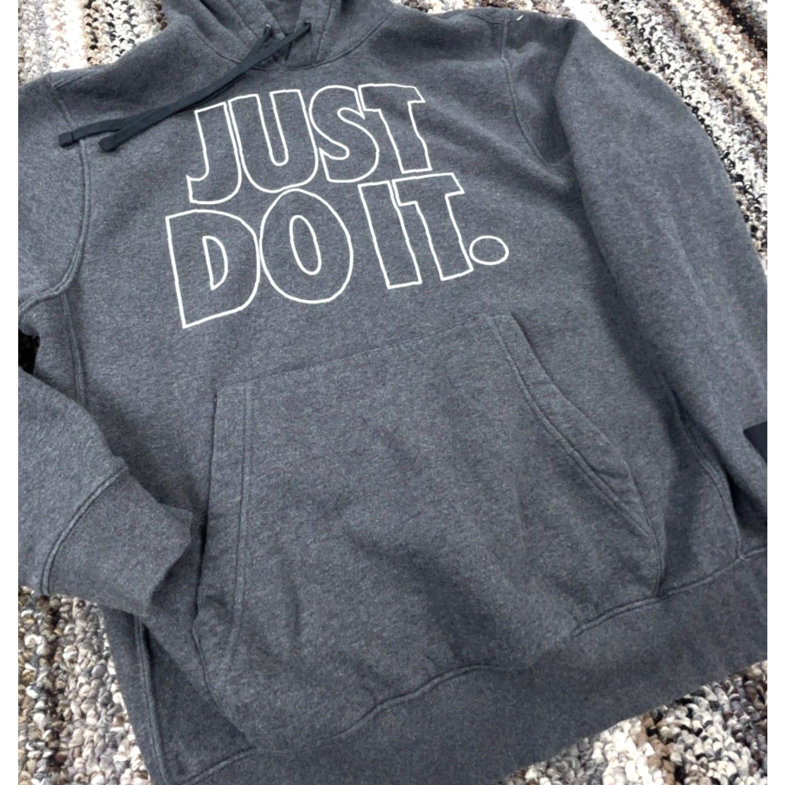 Nike Nike Hoodie Men Medium Gray Sweatshirt Just Do It Swoosh Adult Size US M / EU 48-50 / 2 - 2 Thumbnail