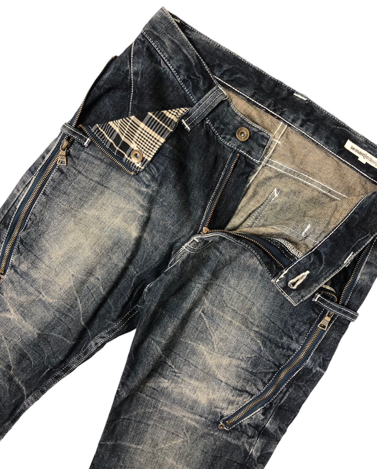Hysteric Glamour Japanese Brand Semantic Design Stone Wash Denim Jeans Size US 30 / EU 46 - 7 Thumbnail