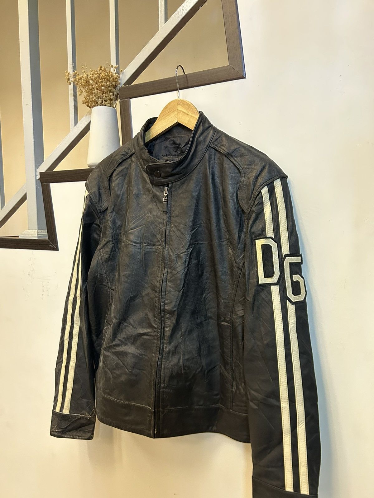 Dolce & Gabbana Archival Dolce & Gabbana Leather Racing Jacket - Itierre Era Size US L / EU 52-54 / 3 - 6 Thumbnail