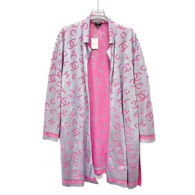 Chanel Chanel Color-blocked logo hollow full-print lapel long-sle Size XS / US 0-2 / IT 36-38 - 1 Thumbnail