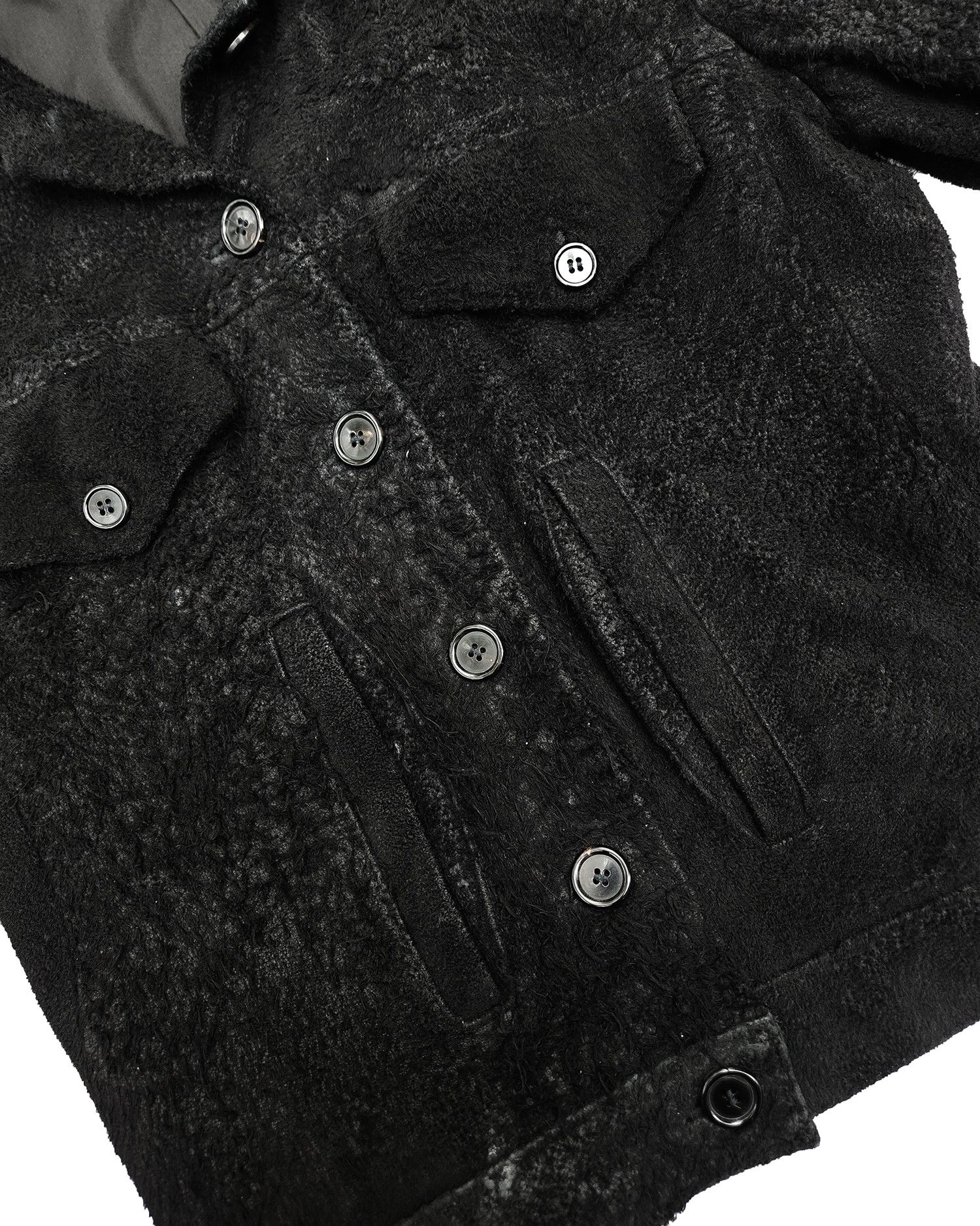 Ann Demeulemeester Ann Demeulemeester AW00 "Burnt Suede" Leather Trucker Jacket Size M / US 6-8 / IT 42-44 - 4 Thumbnail