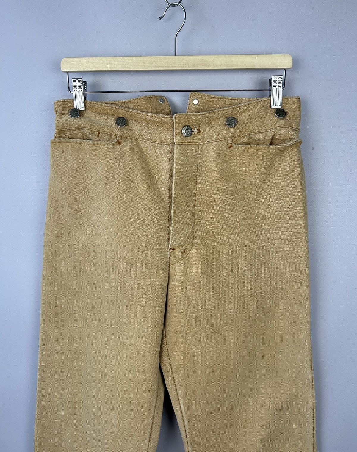 Cowboy Equipment × Vintage Vtg WAH Maker Jeans Size Frontier Buckle Back Button Fly 90s Size US 30 / EU 46 - 2 Thumbnail