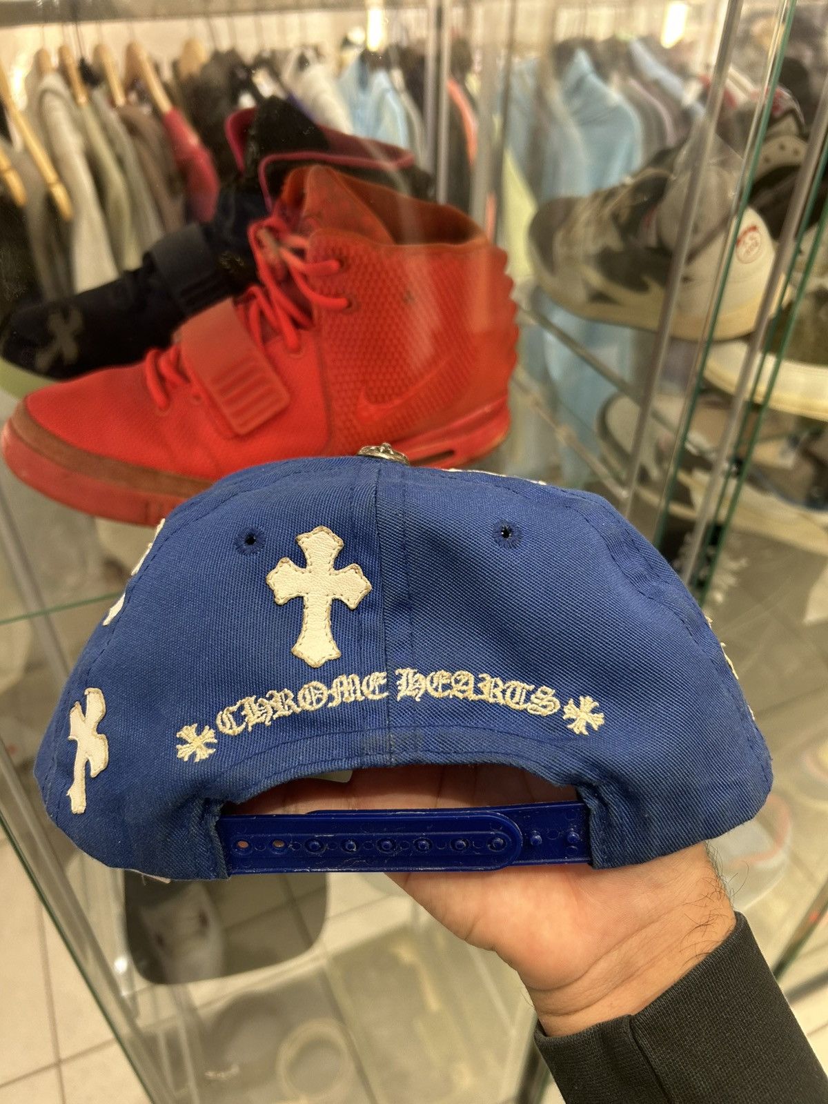 Chrome Hearts Chrome hearts blue cross patch trucker hat Size ONE SIZE - 4 Thumbnail