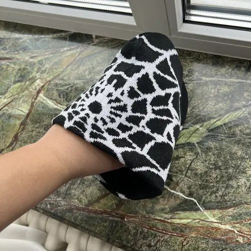 Japanese Brand × Vintage 🕷️🕸️ Spider Web Beanie Hat y2k 🕸 Size ONE SIZE - 3 Thumbnail