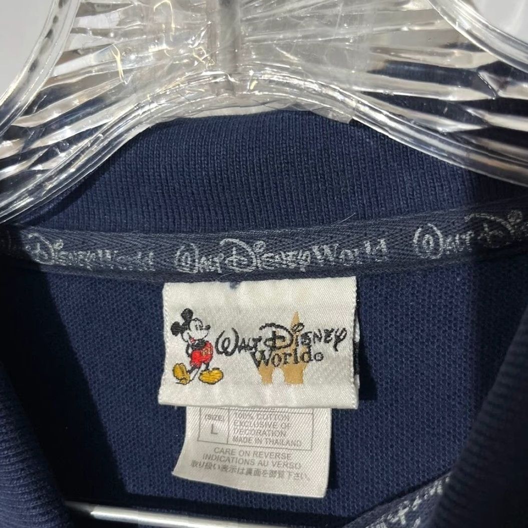 Disney VINTAGE Walt Disney 100 Years Of Magic Navy Blue Short Sleeve Polo Shirt Mens L Size US L / EU 52-54 / 3 - 3 Thumbnail