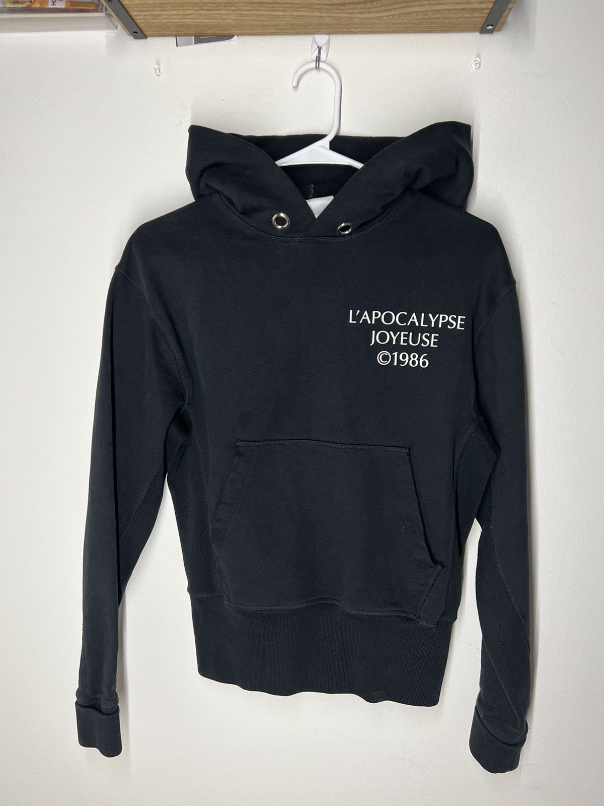 image of Helmut Lang "l'apocalyse Joyeuse" Black Hoodie Size Xs, Men's