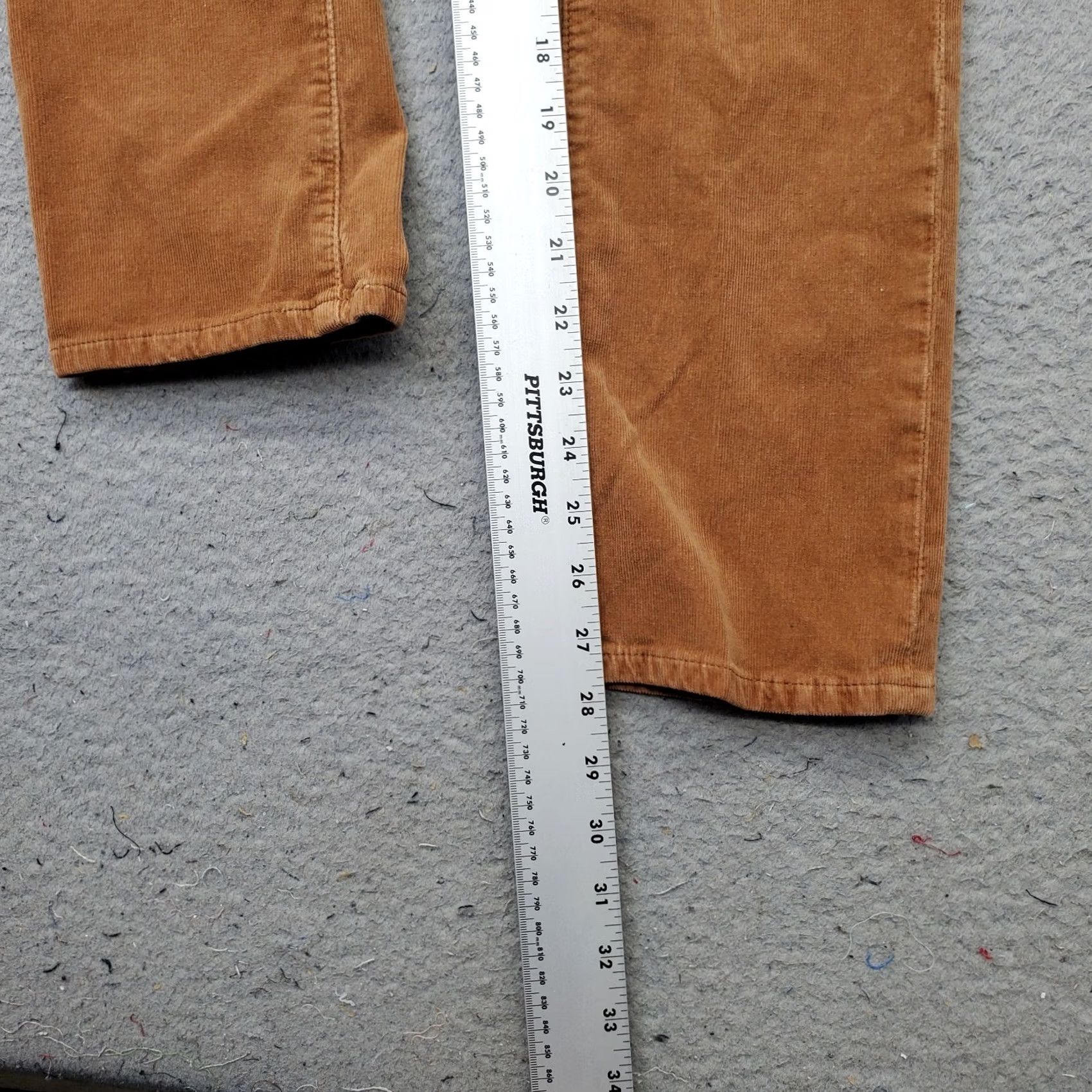 Vintage AG Adriano Goldschmied Womens Corduroy Mari Pants 27 High Rise Slim Fit Brown Size 27" / US 4 / IT 40 - 4 Thumbnail