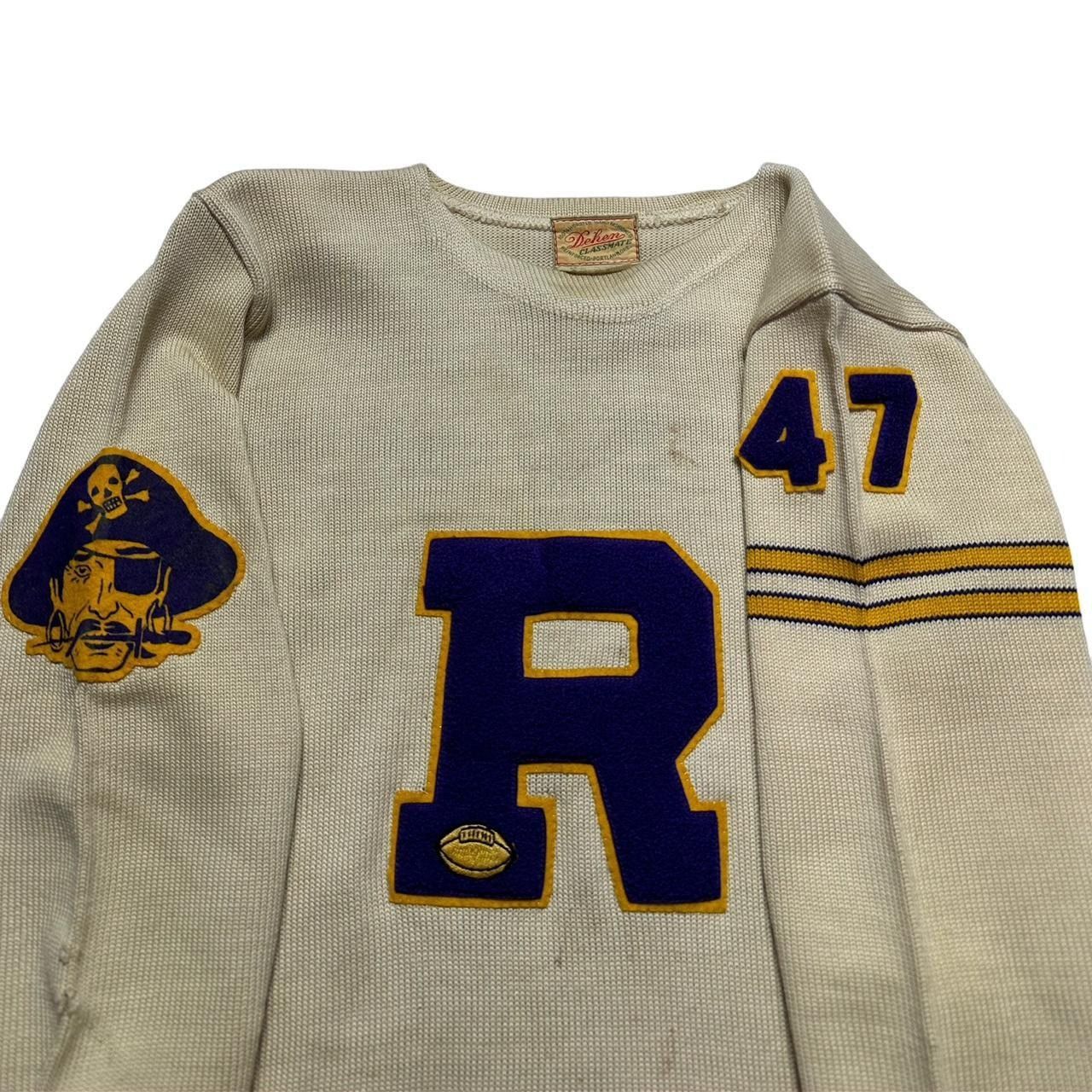Hanes × Vintage Vintage 1940’s Varsity Football R Sweater Size US XS / EU 42 / 0 - 3 Thumbnail