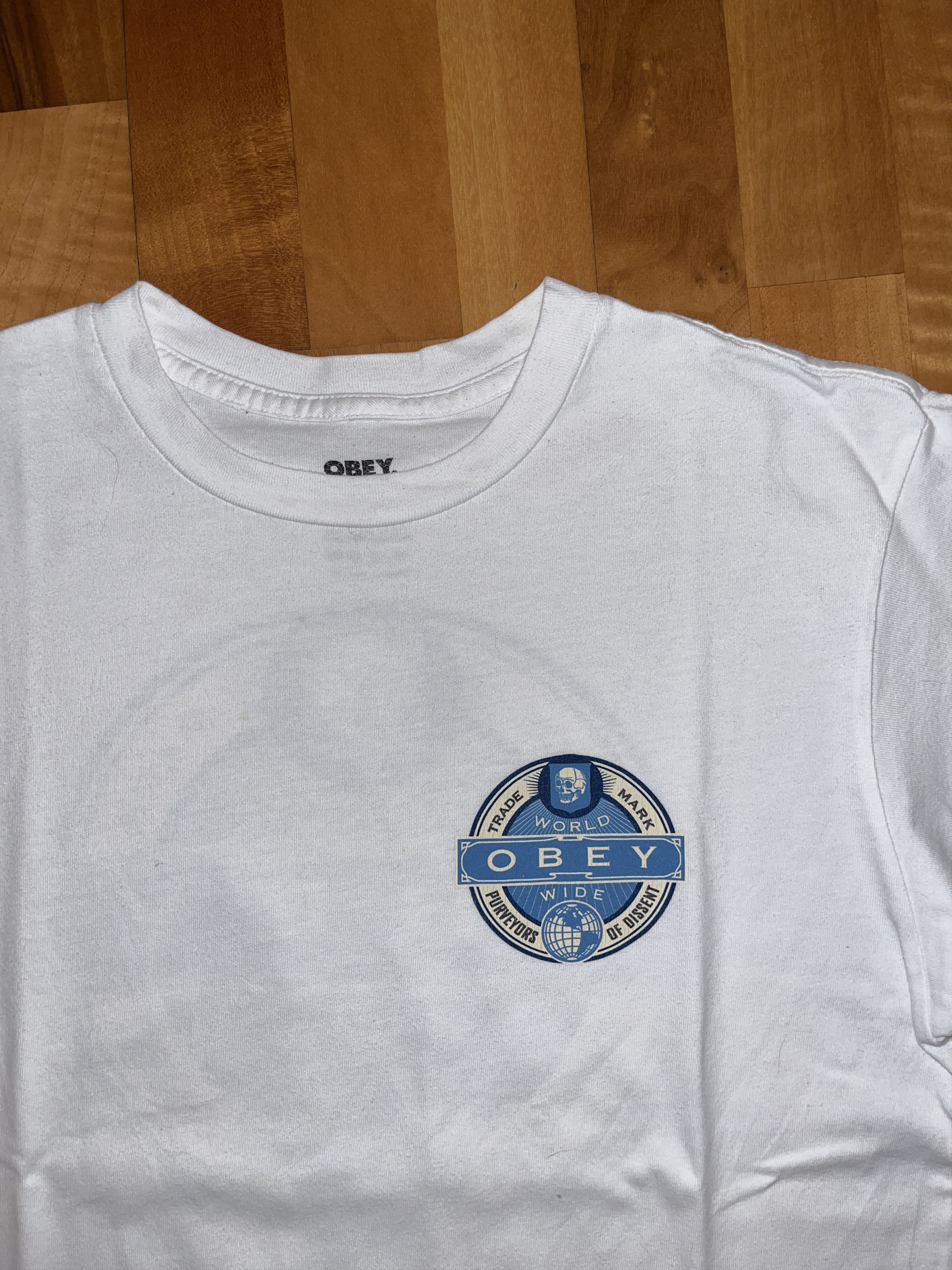 Obey White Obey shirt with front and back print Size US S / EU 44-46 / 1 - 2 Thumbnail