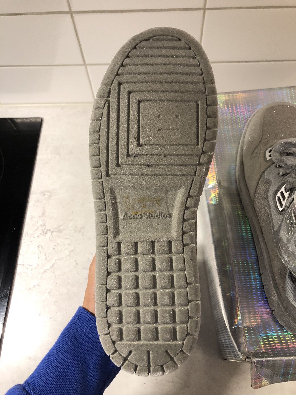 Acne Studios Acne Studios Silver HighTop Glitter Sneakers Size US 10 / EU 43 - 6 Thumbnail