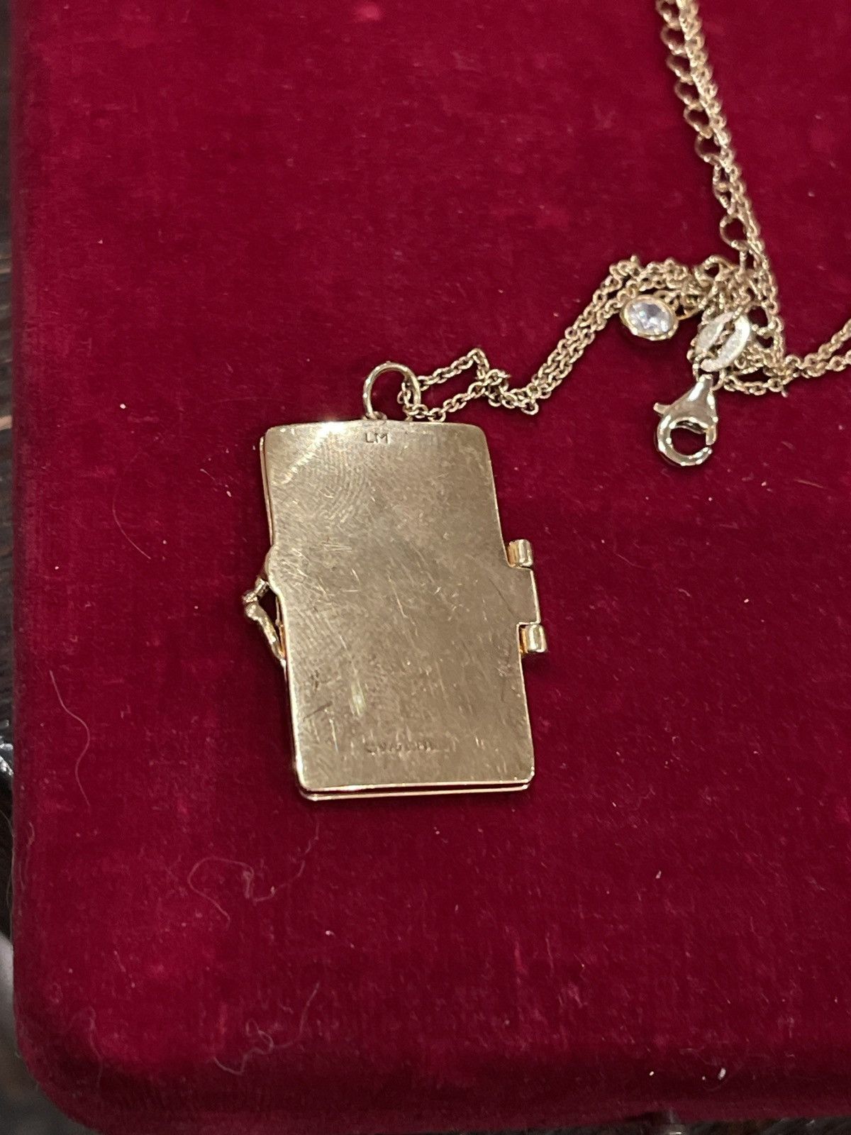 Vintage Wish book locket necklace 925 silver gold plated Size ONE SIZE - 3 Thumbnail