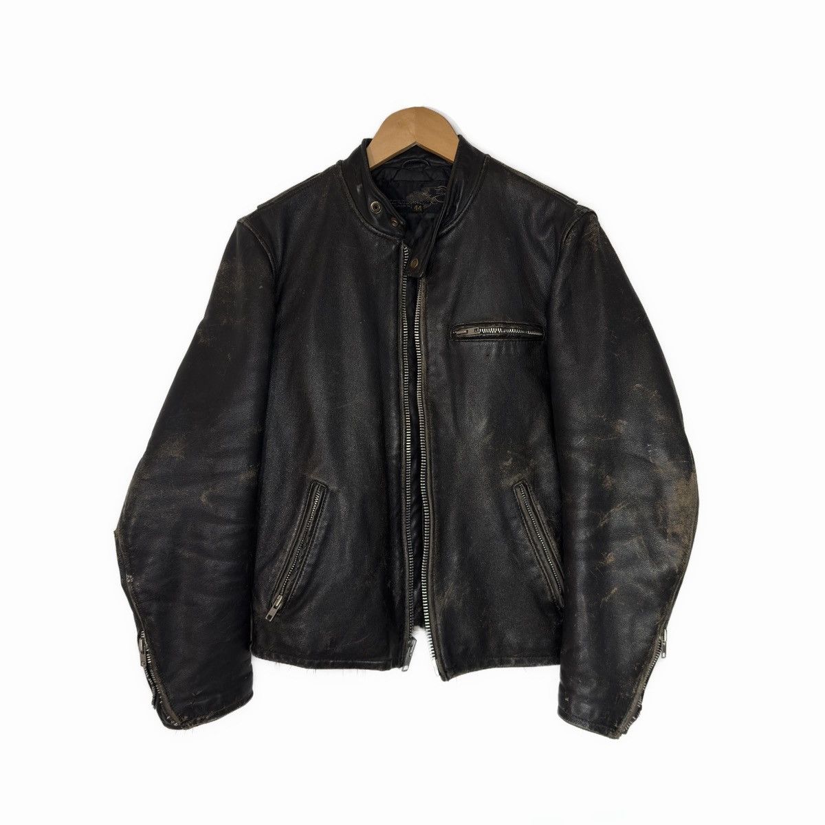 Genuine Leather Distressed Vintage Moto Jacket Size US S / EU 44-46 / 1 - 1 Thumbnail