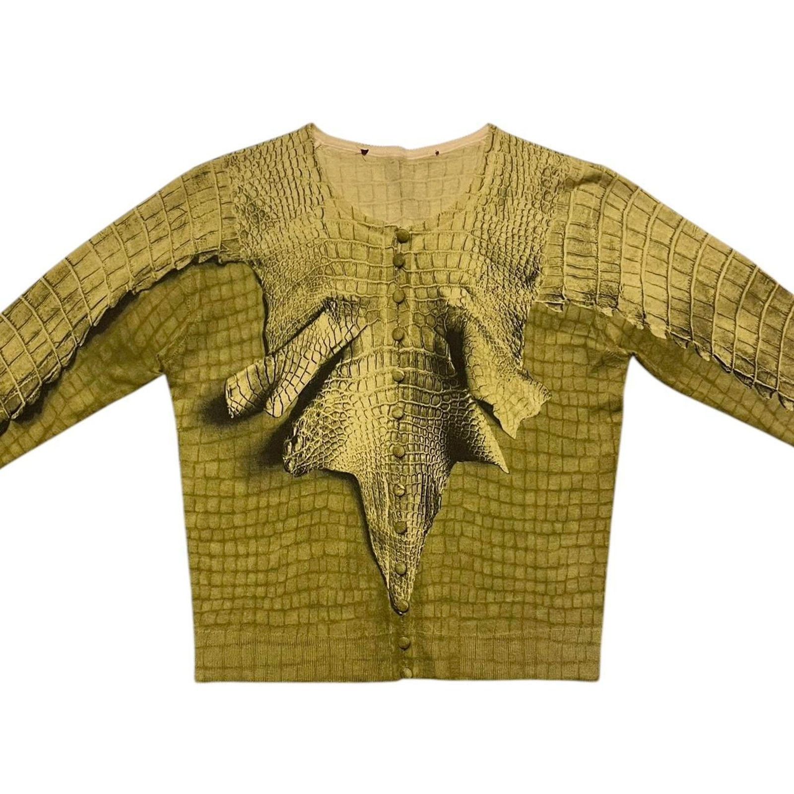 Vintage 1960's Brown and Gold Lame Cardigan by La Gioconda