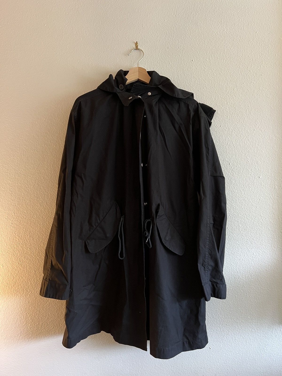 image of Archive 1998 Helmut Lang Military Parka in Black, Men's (Size Small)