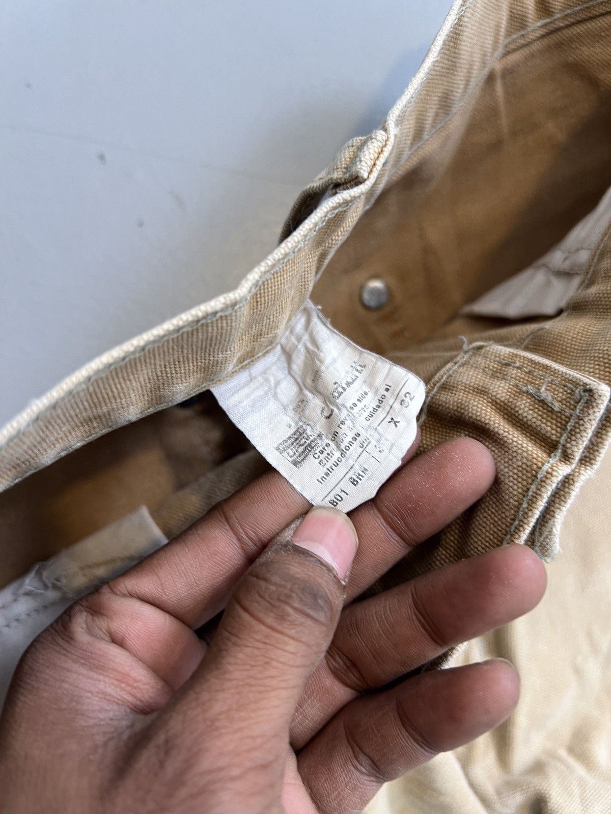 Carhartt Vintage Carharttt B01 BRN sun-fade double knee workwear Size US 32 / EU 48 - 4 Thumbnail