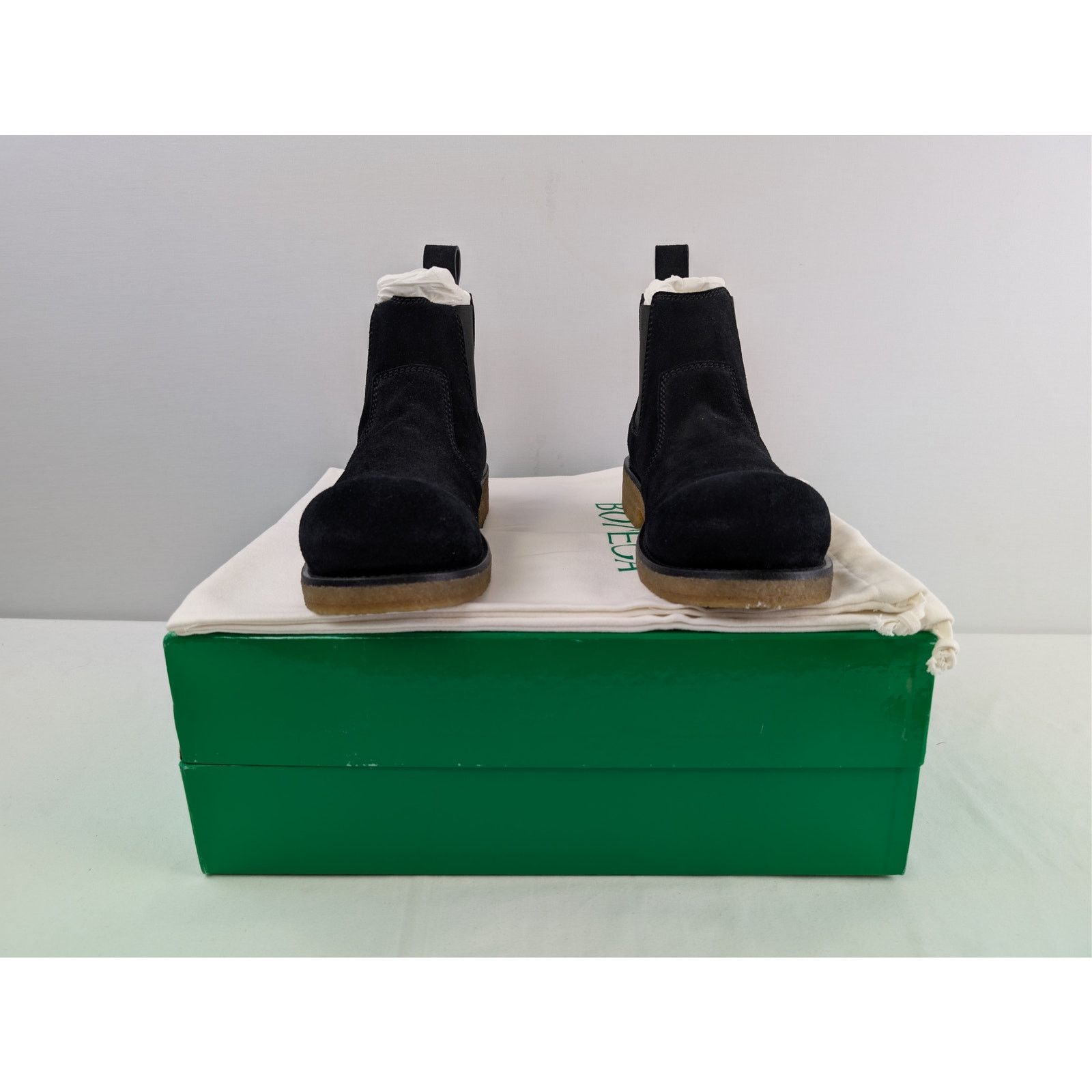 Bottega Veneta o1rshd1 Deep Nubuck Helium Ankle Boots in Black 42 Size US 9 / EU 42 - 14 Thumbnail