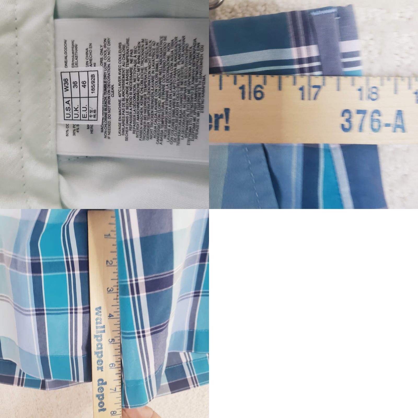 Brooks Brothers Brooks Brothers Mens 36 Blue Multicolor Plaid Golf Shorts 8” Inseam Size US 36 / EU 52 - 9 Thumbnail