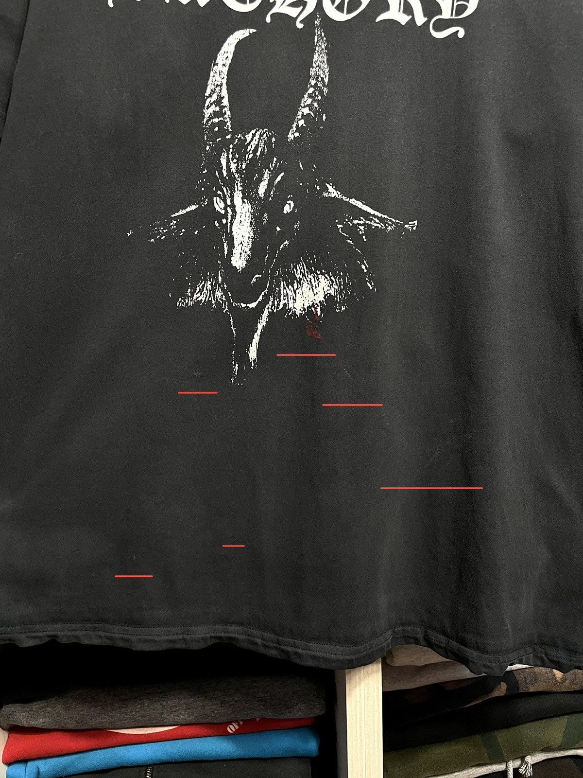 Band Tees Vintage 00s Bathory Goat Black Metal Band Faded T-Shirt Size US XL / EU 56 / 4 - 8 Thumbnail