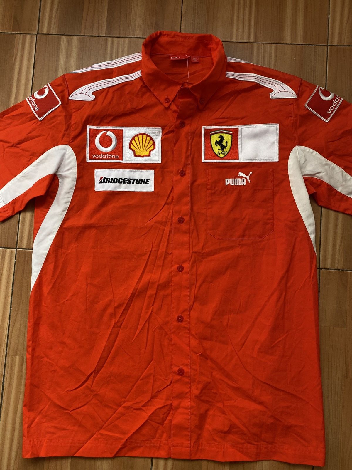 Puma Puma Scuderia Ferrari F1 Team 00s Vintage Mens Shirt Size US M / EU 48-50 / 2 - 2 Thumbnail