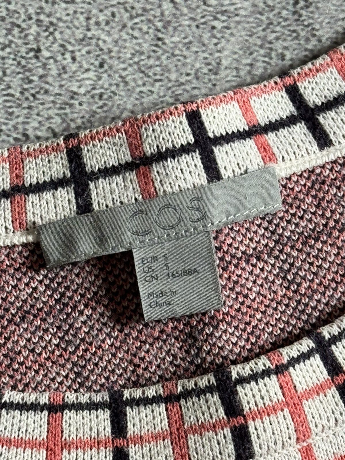 Cos × Designer COS S multicolour Chekered sweater jumper pullover knitwear Size S / US 4 / IT 40 - 5 Thumbnail