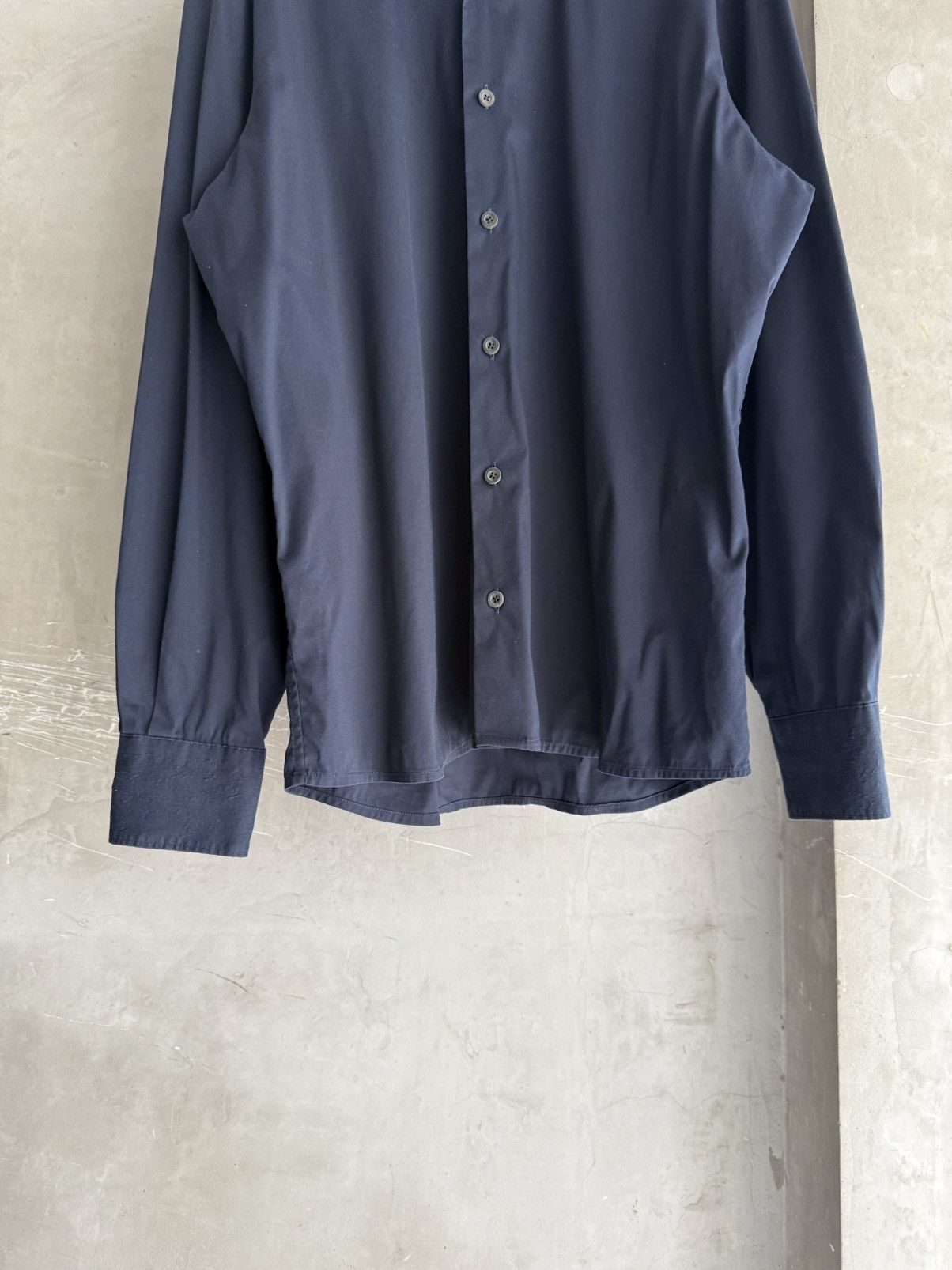 Prada 2000s PRADA Archive Oversized Dark Navy Shirt Size US S / EU 44-46 / 1 - 6 Thumbnail
