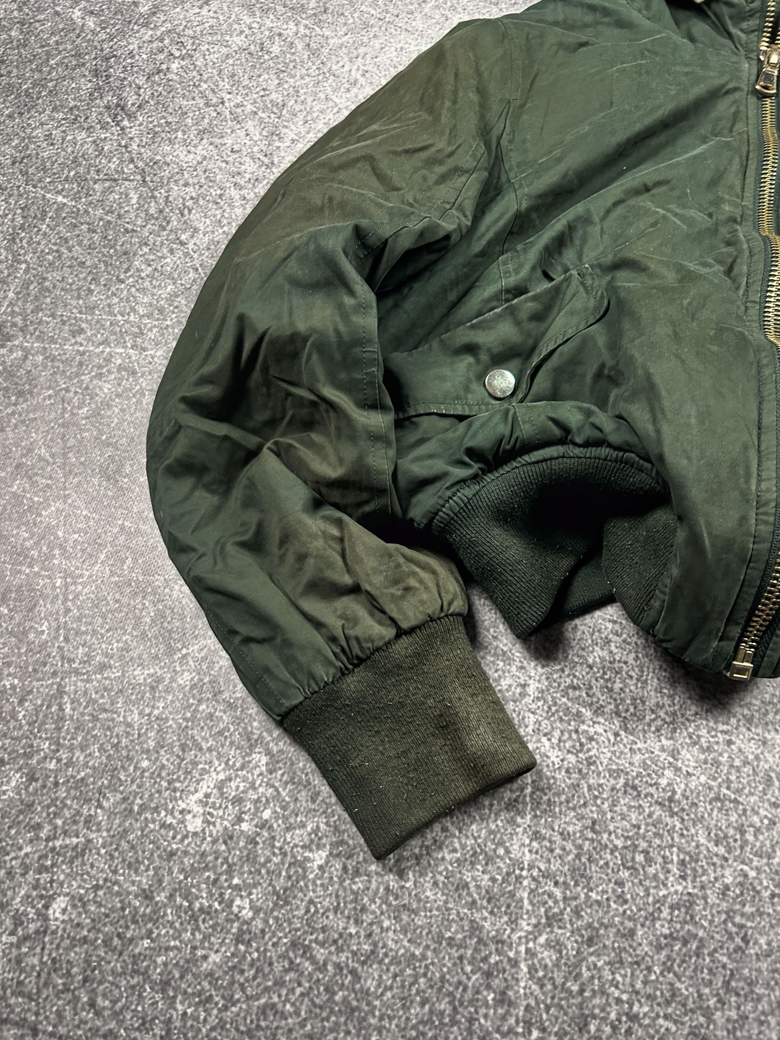 Vintage Fur Hood Cropped Bomber Parka Military Flight Jacket Y2K Size US M / EU 48-50 / 2 - 2 Thumbnail