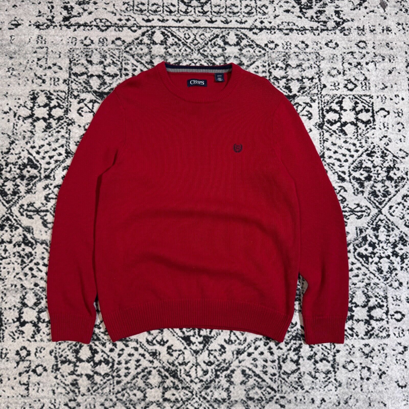 Chaps × Vintage Chaps Unisex Red Cotton Sweater Size S Regular Fit Size US S / EU 44-46 / 1 - 1 Thumbnail