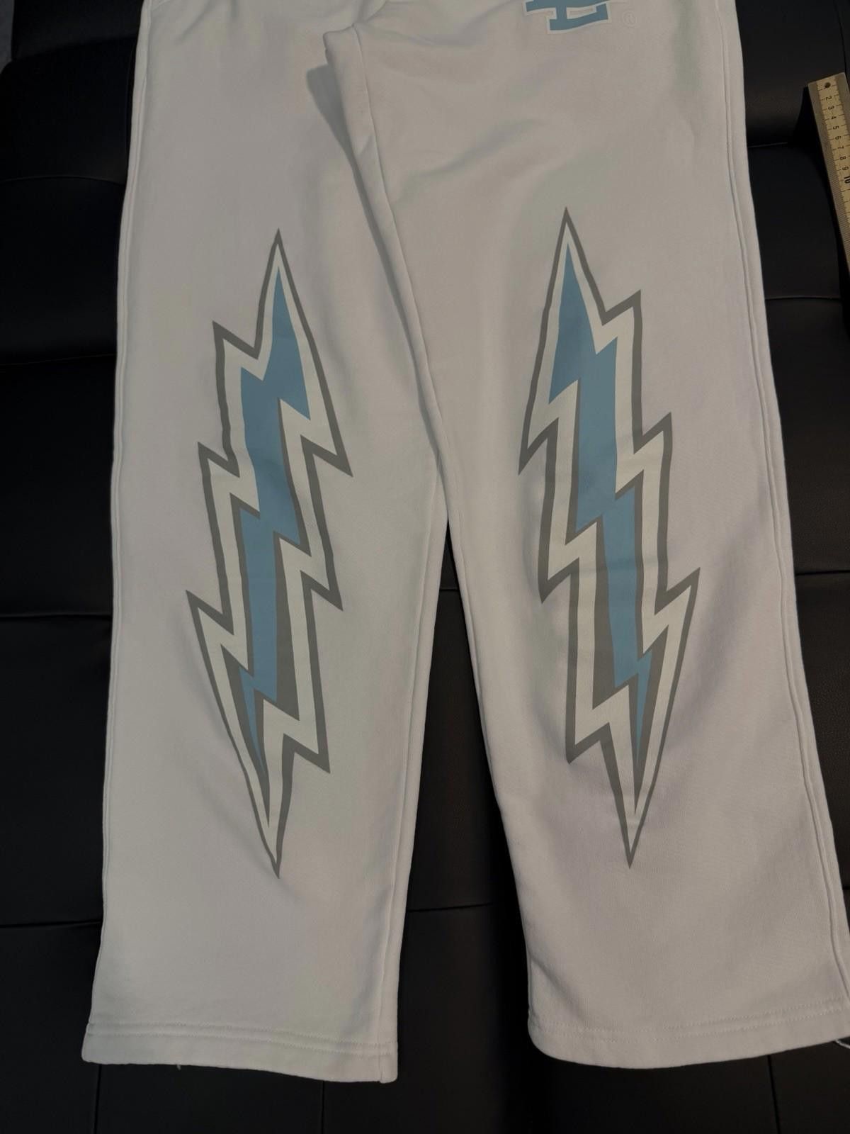 Eric Emanuel ERIC EMANUEL White /Blue Bolt (SWEATPANTS ONLY) BRAND NEW Size US 34 / EU 50 - 2 Thumbnail