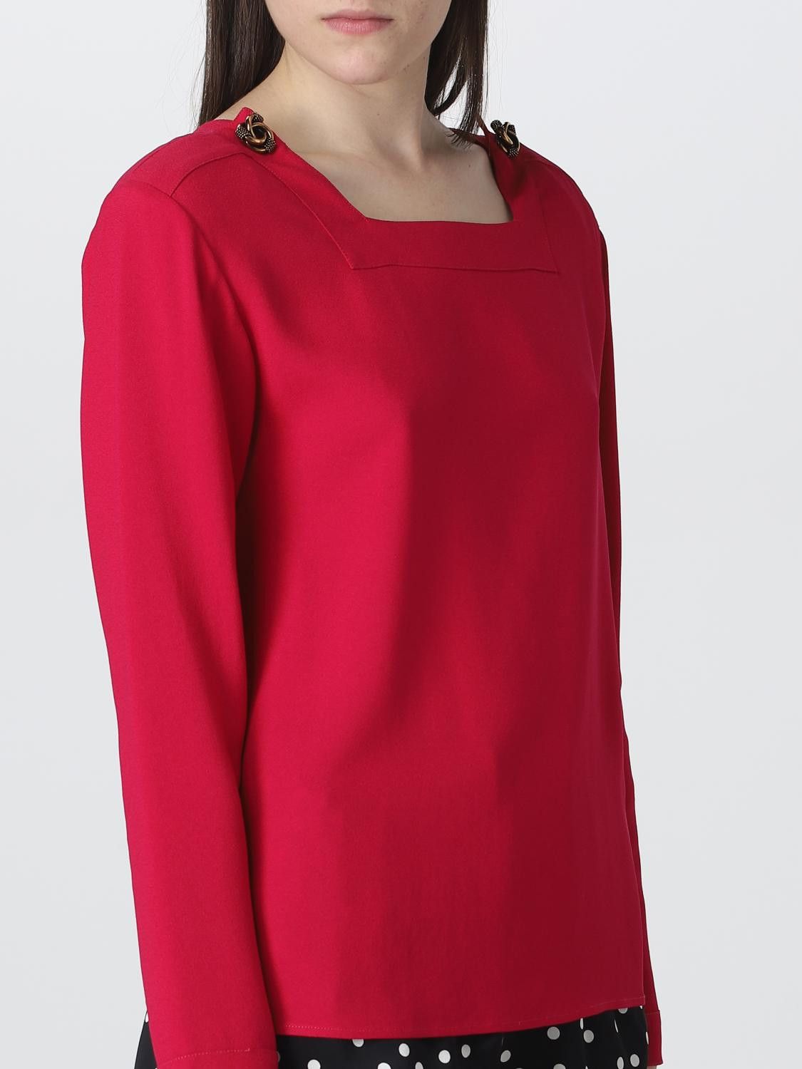 Saint Laurent Paris o1y0126 Blouse in Red Size XS / US 0-2 / IT 36-38 - 5 Thumbnail