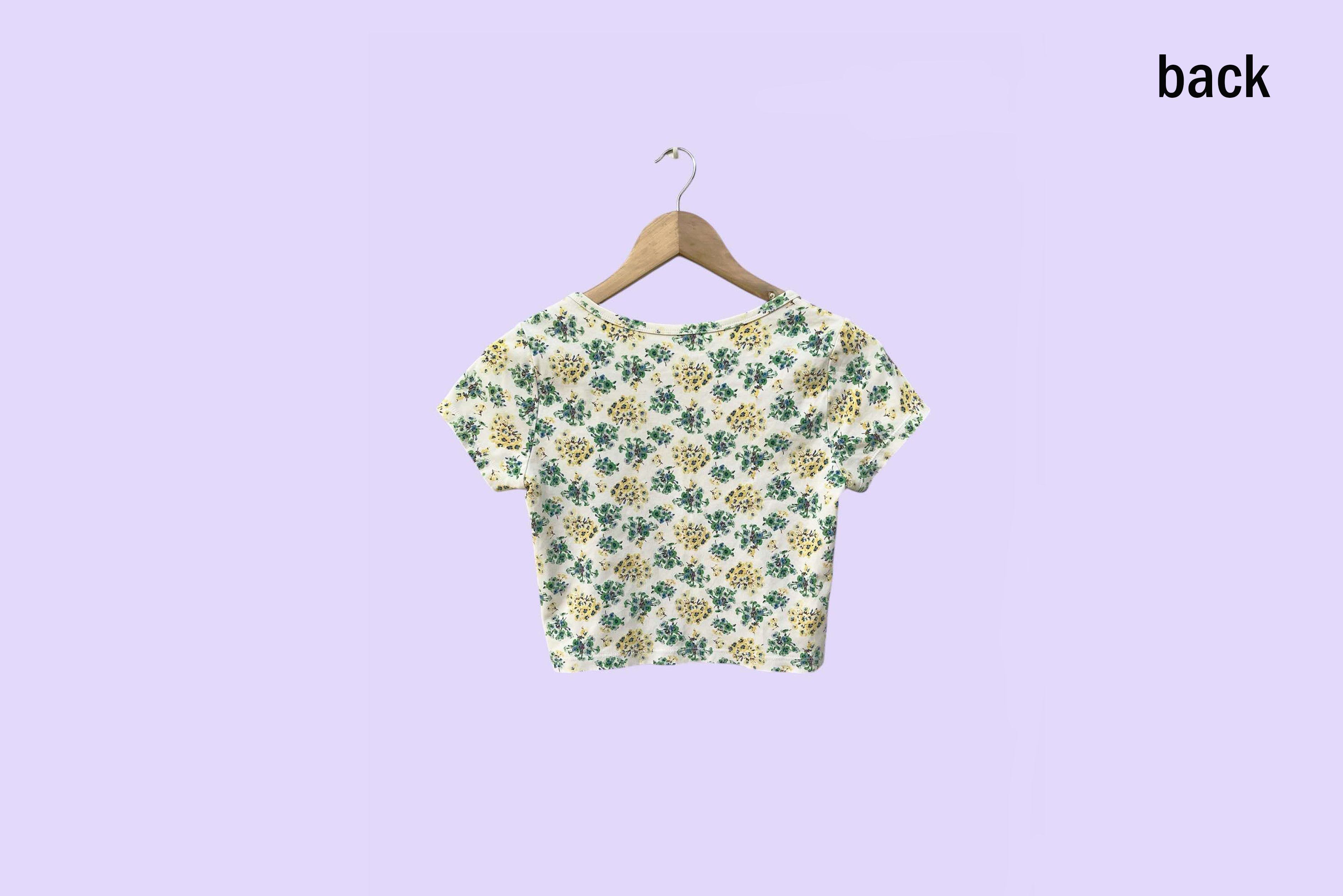 Uniqlo Uniqlo x Paul & Joe short sleeve crop top, florals print Size S / US 4 / IT 40 - 4 Thumbnail