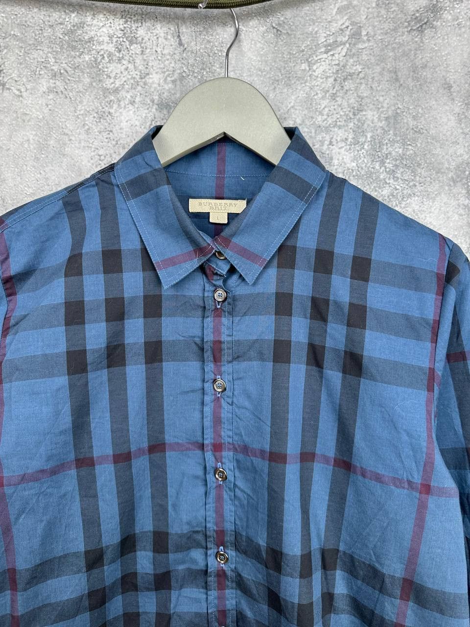 Burberry Burberry Brit Blue Check Plaid Cotton Shirt Button Up LS Size US L / EU 52-54 / 3 - 4 Thumbnail