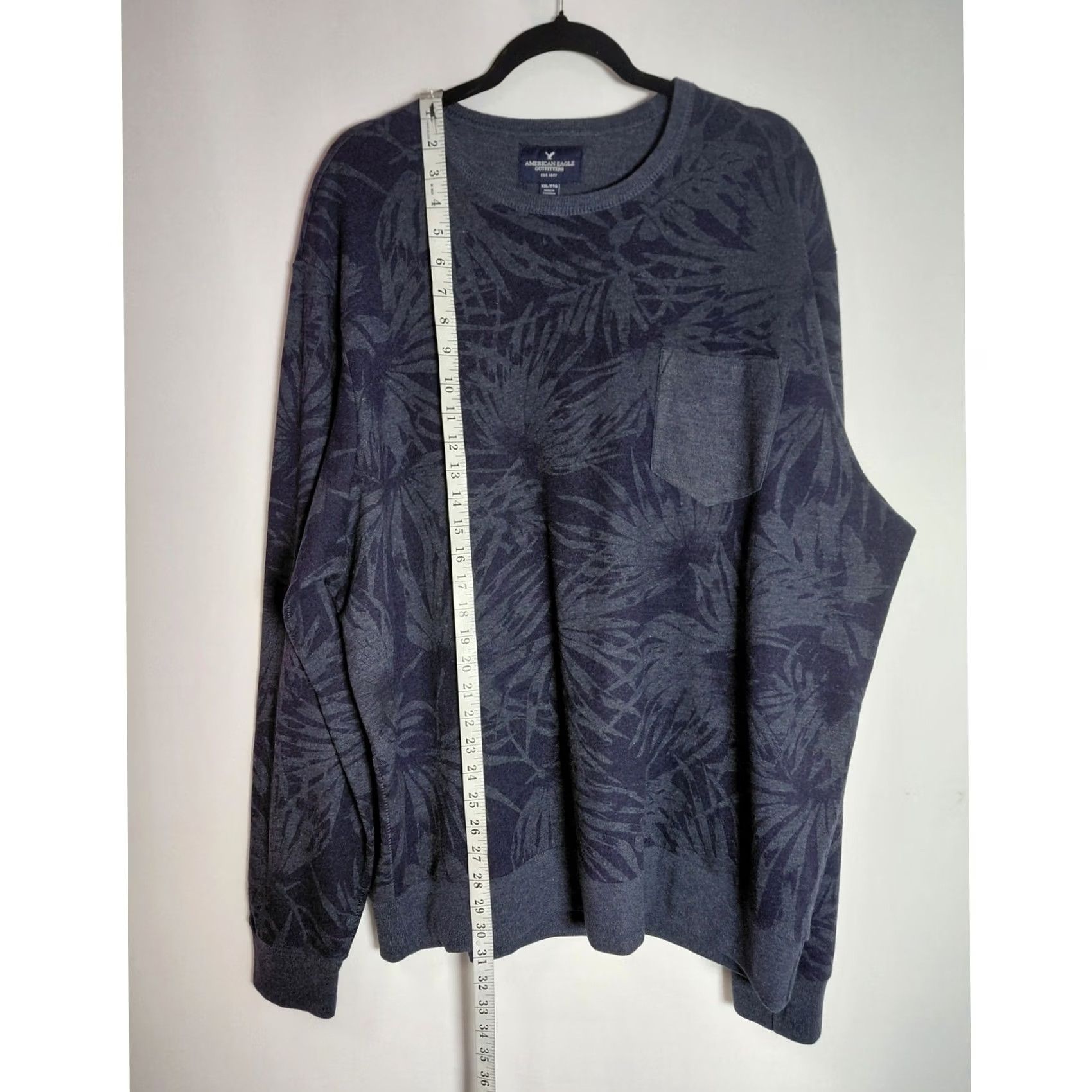 American Eagle Outfitters American Eagle Outfitters Sweater Mens 2XL Blue Patterned Knit Long Sleeve Men Size Size US XXL / EU 58 / 5 - 5 Thumbnail