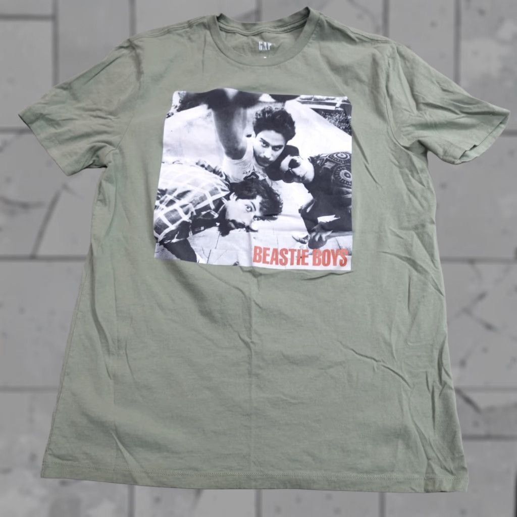 Gap VINTAGE Gap Beastie Boys Shirt M Green Crew Neck Short Sleeve Graphic Print Jersey Cotton Men Size US M / EU 48-50 / 2 - 1 Thumbnail