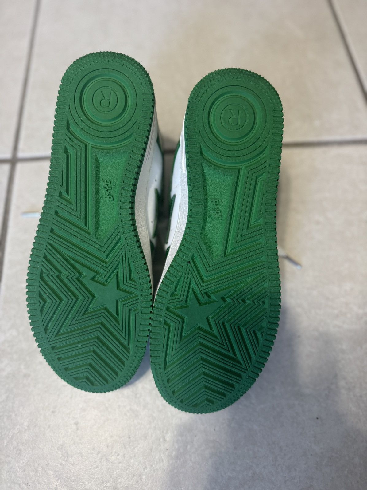 Bape BAPE Bapesta Patent Leather Green/White Size US 9 / EU 42 - 11 Thumbnail