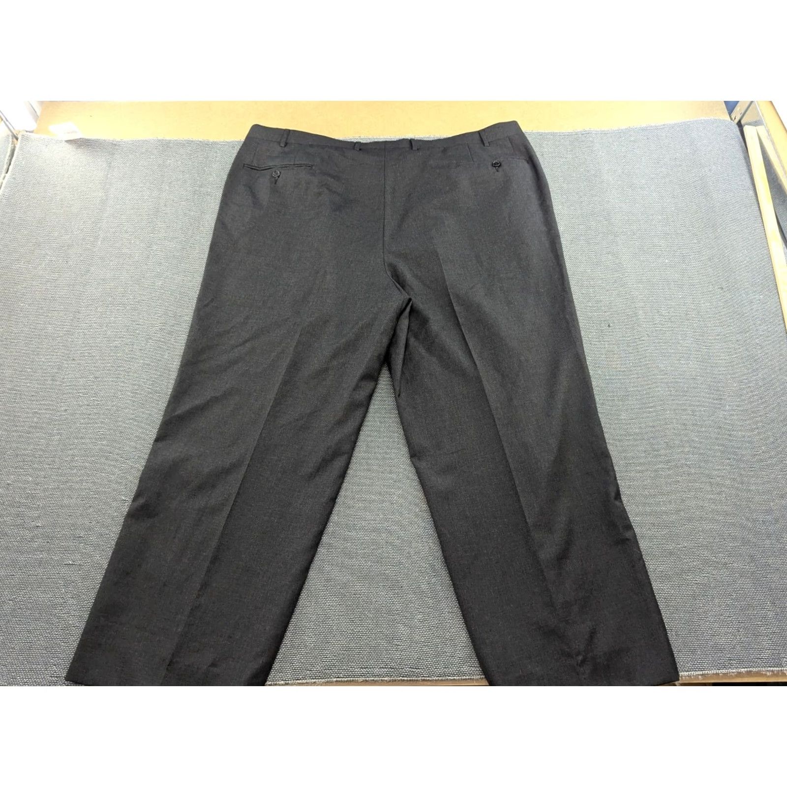 Canali Canali Mens Dress Pants 44x26 Gray Wool Rayon Formal Woolmark Pants Mens Regular Gray 44x26 Wool Pants Size US 44 / EU 60 - 2 Thumbnail
