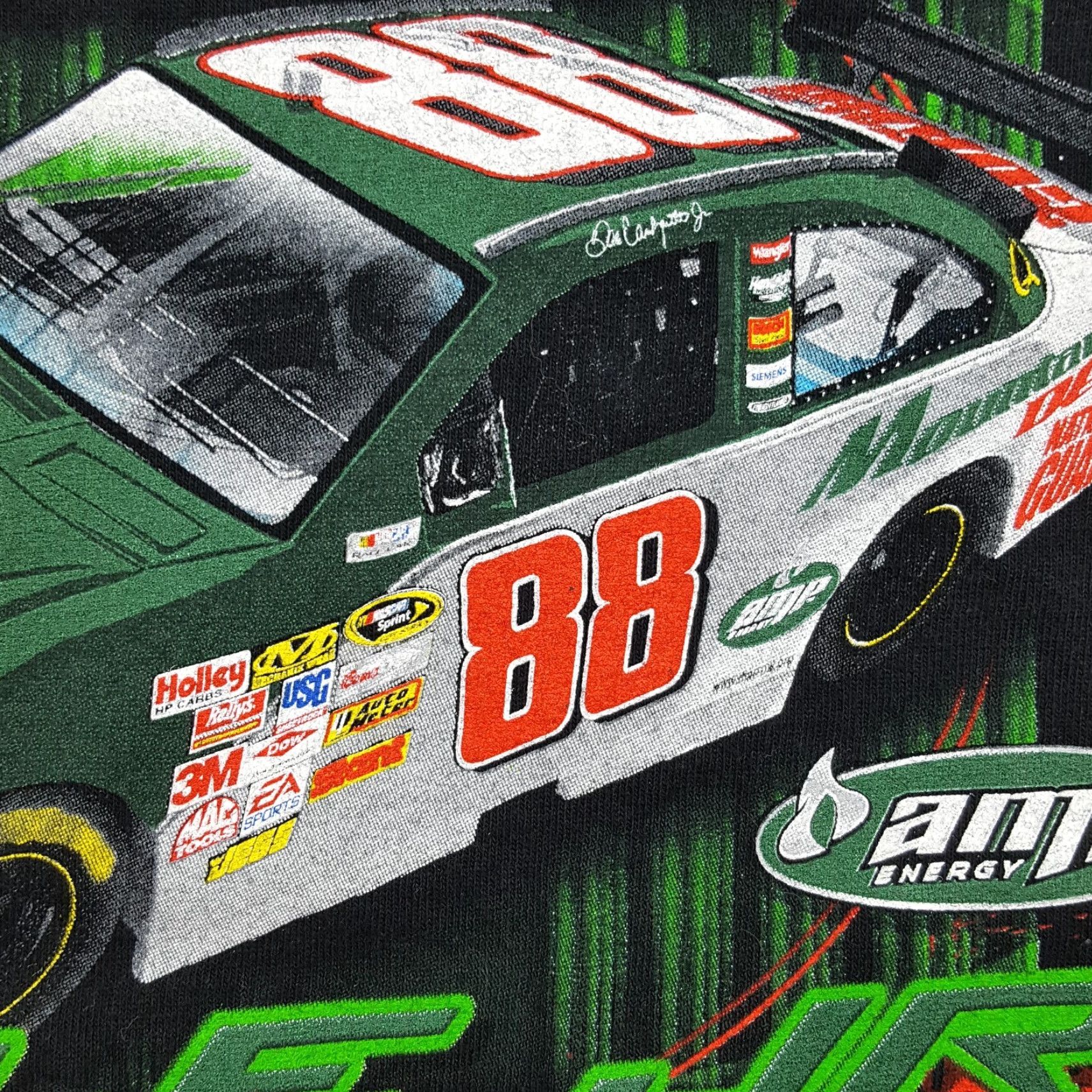 Chase Authentics VINTAGE Dale Earnhardt Jr Amp Racing T-Shirt NASCAR Black 90s Retro Y2K Small Mens Shirt Size US S / EU 44-46 / 1 - 4 Thumbnail