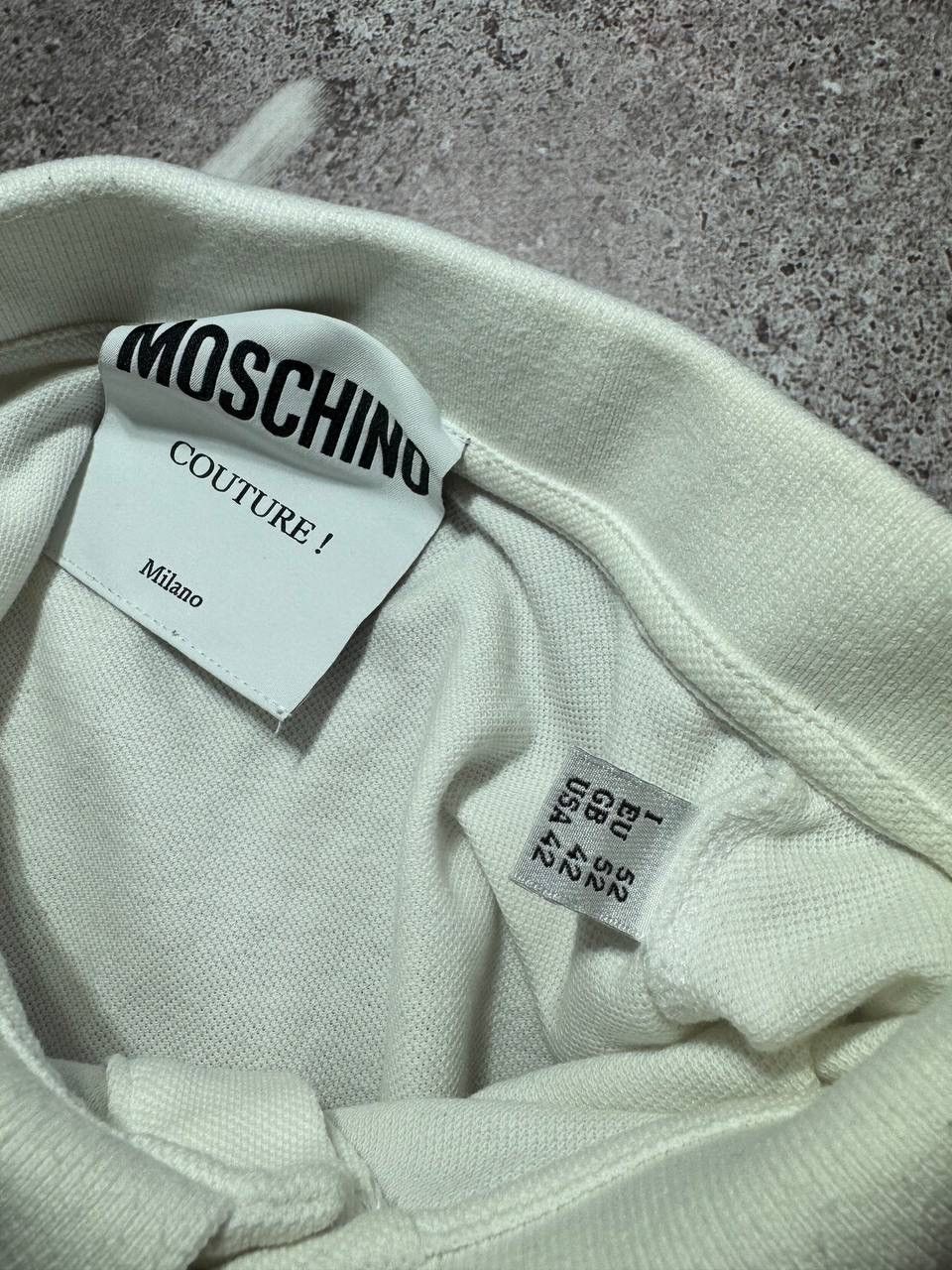 Moschino Moschino Couture Milano White Cotton Polo T-Shirt Luxury Size US L / EU 52-54 / 3 - 8 Thumbnail