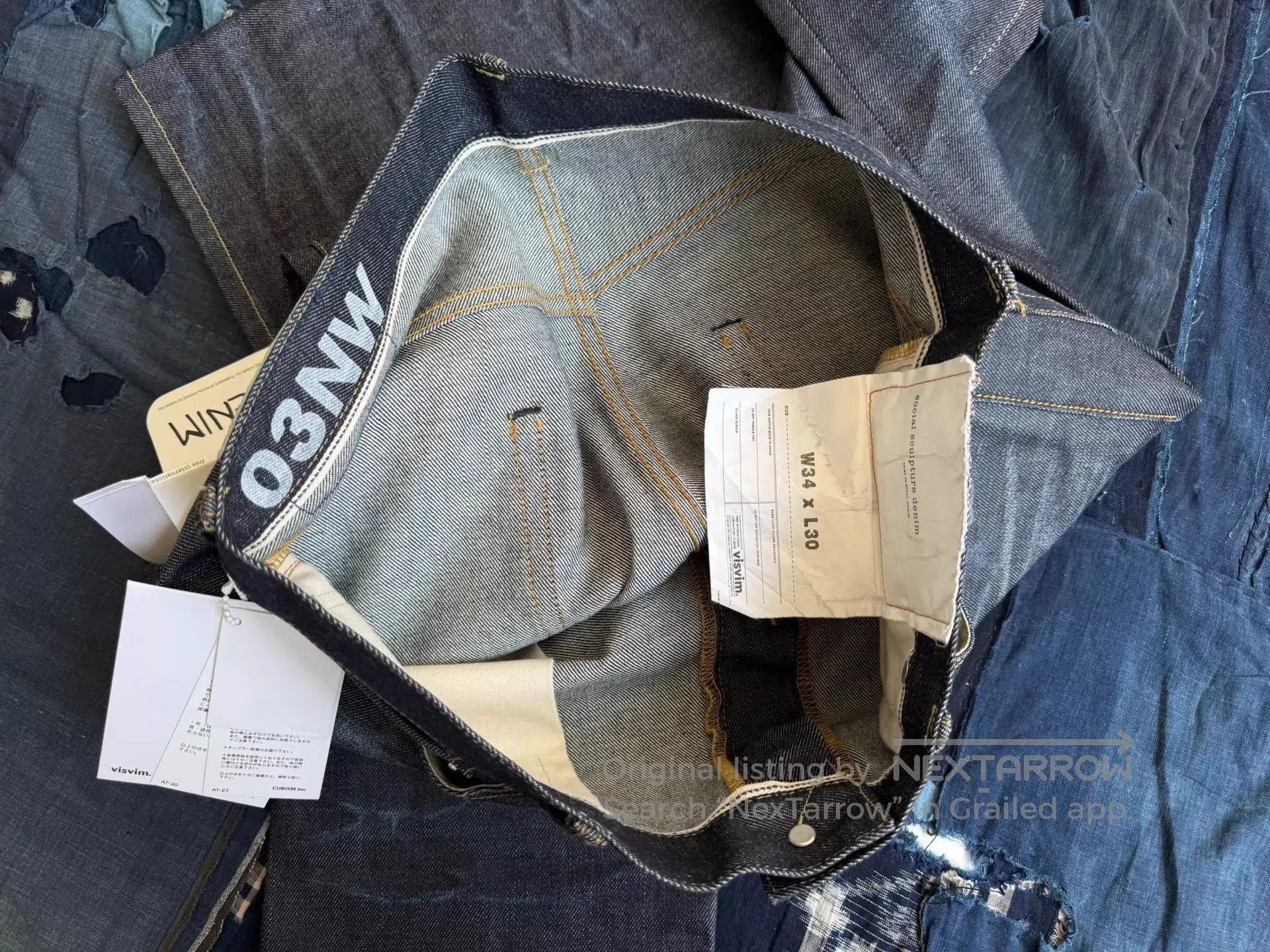 Visvim Distressed Multi Denim Jeans Size 34. Size US 34 / EU 50 - 8 Thumbnail