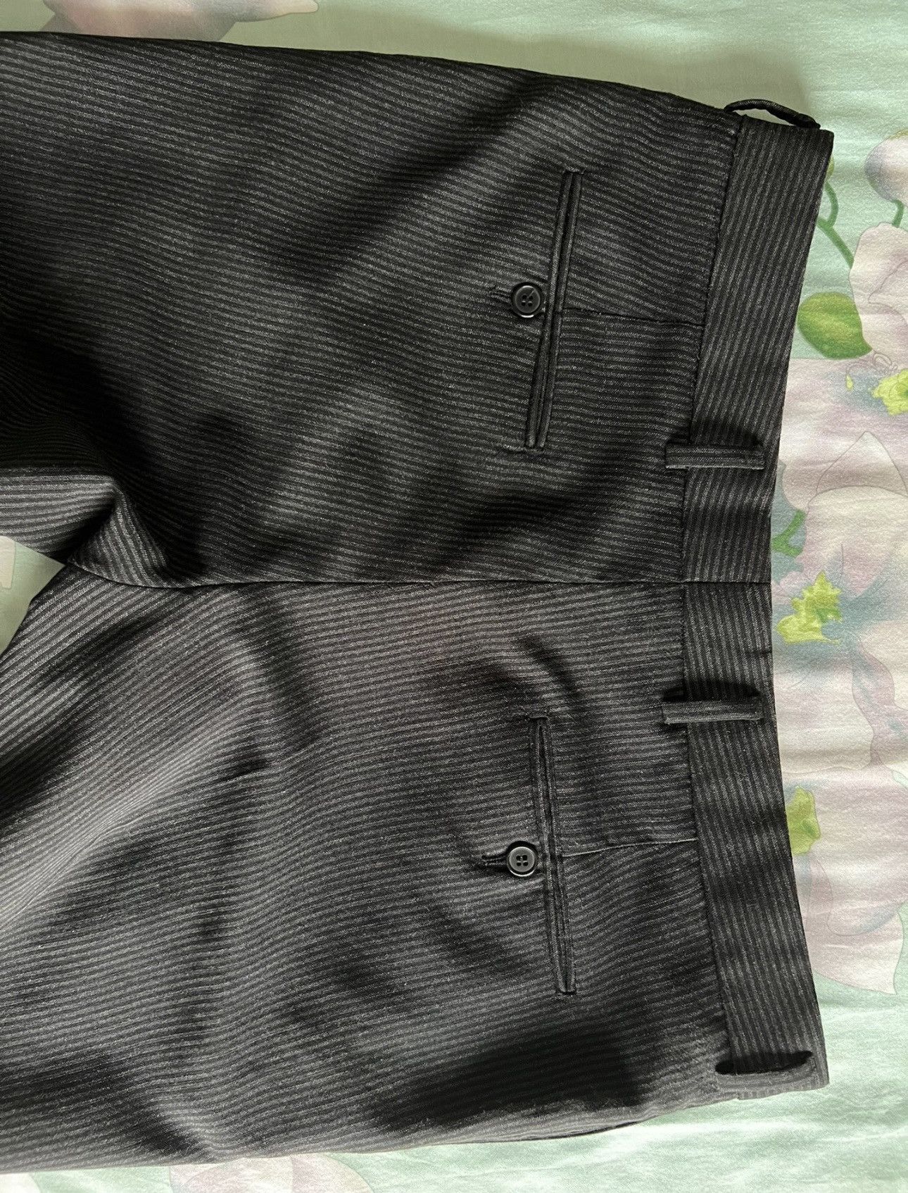 Saint Laurent Paris Saint Laurent black and white striped trousers Size 50S - 2 Thumbnail