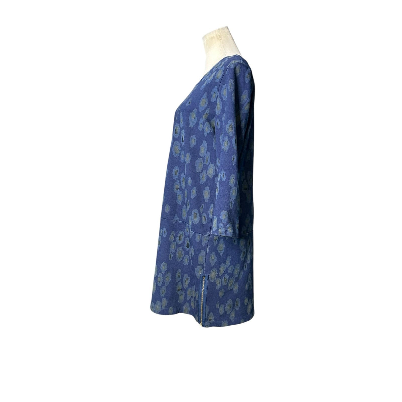Gap Gap Blue Leopard Print 3/4 Sleeve Mini Dress size M Size M / US 6-8 / IT 42-44 - 12 Thumbnail