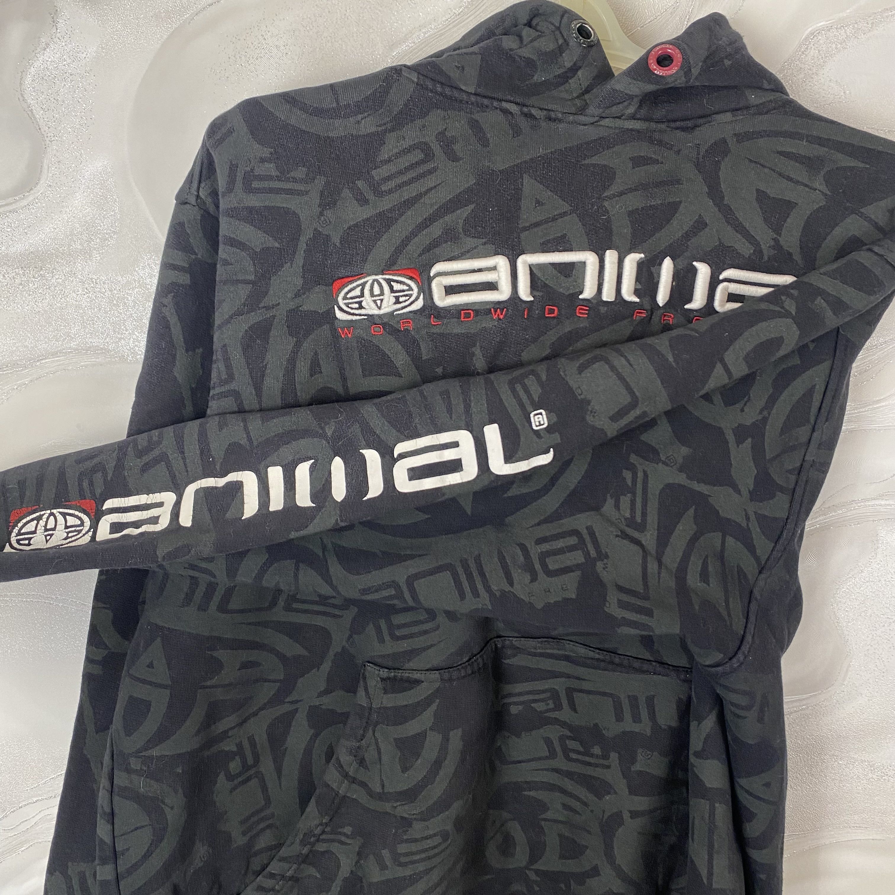 Vintage Animal Worldwide Freeride Hoodie Mens XL Vintage Y2K Size US XL / EU 56 / 4 - 3 Thumbnail