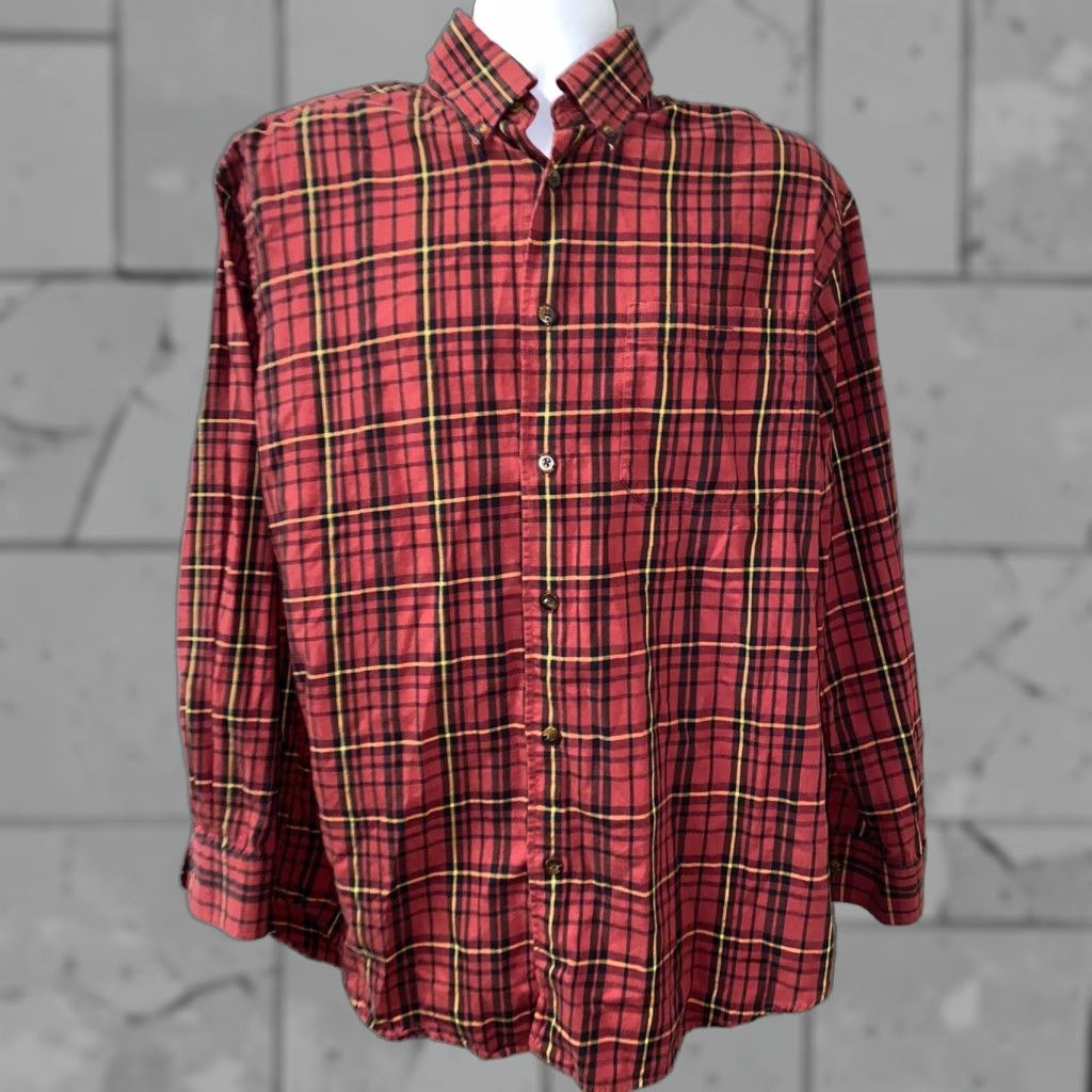 Orvis VINTAGE Orvis Mens Long Sleeve Button-Up Shirt Sz Large Red Plaid Shirt Mens Size US L / EU 52-54 / 3 - 1 Thumbnail