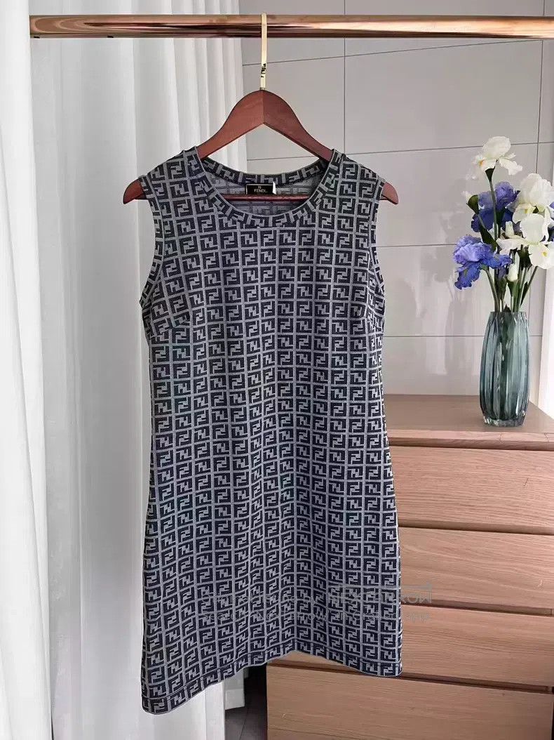Fendi Fendi Elegant Double F Slim Antique Dress Size M / US 6-8 / IT 42-44 - 1 Thumbnail
