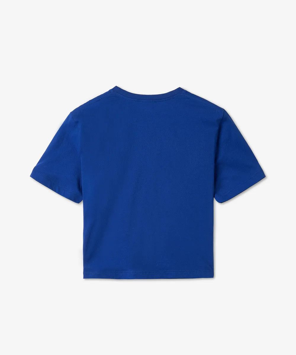 Saint Laurent Paris o1s1wg110425 693298 Cassandre Cropped T-Shirt in Blue Size XS / US 0-2 / IT 36-38 - 2 Thumbnail