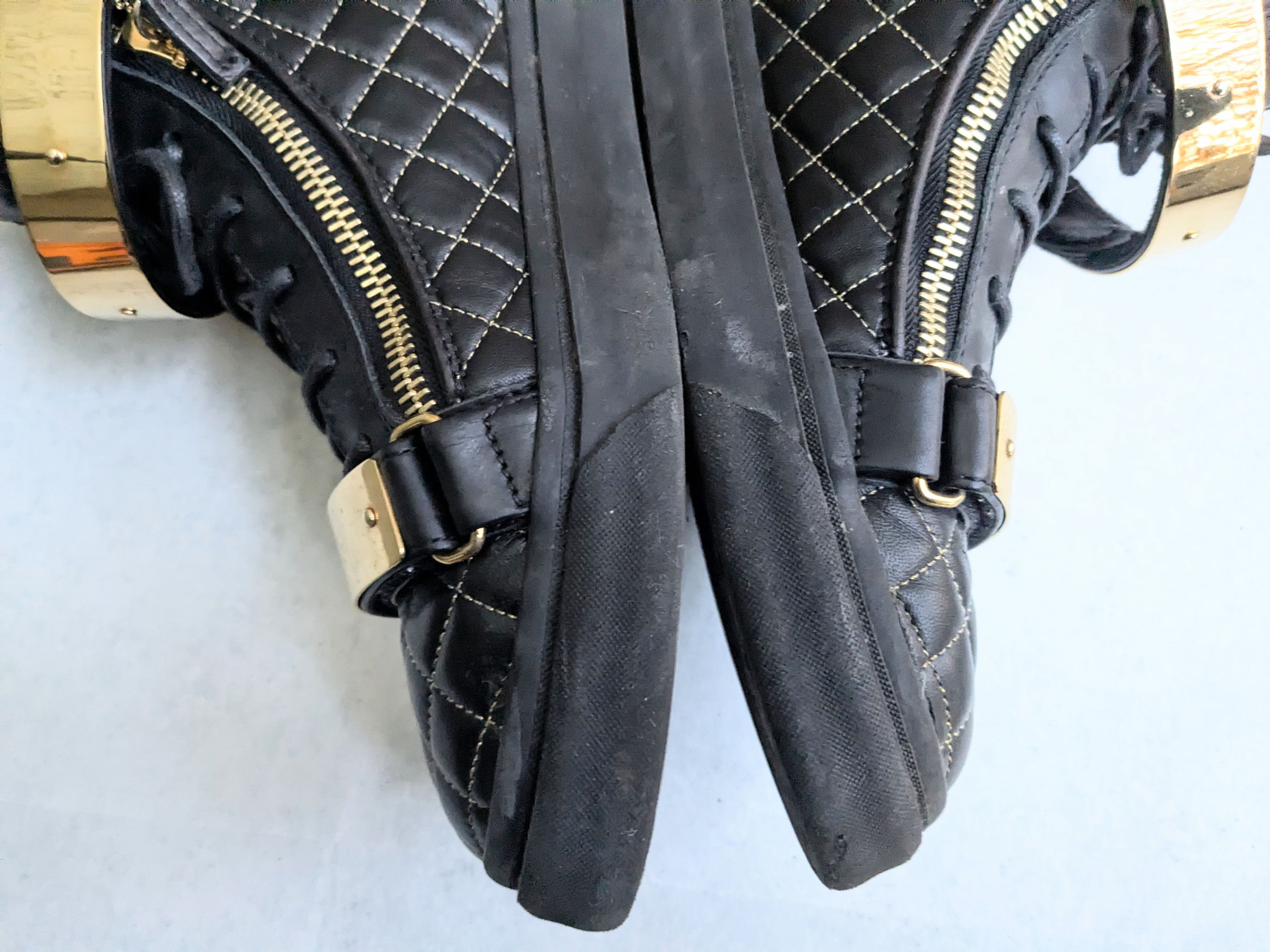 Giuseppe Zanotti Giuseppe Zanotti Sneakers Black Gold 13 46 High Tops Leather Size US 13 / EU 46 - 9 Thumbnail