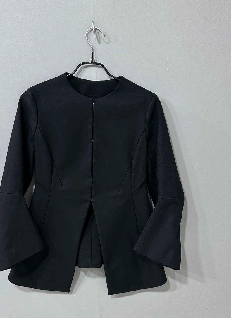 Dior Black Fitted Blazer with Waist Design-2505 Size XS / US 0-2 / IT 36-38 - 2 Thumbnail